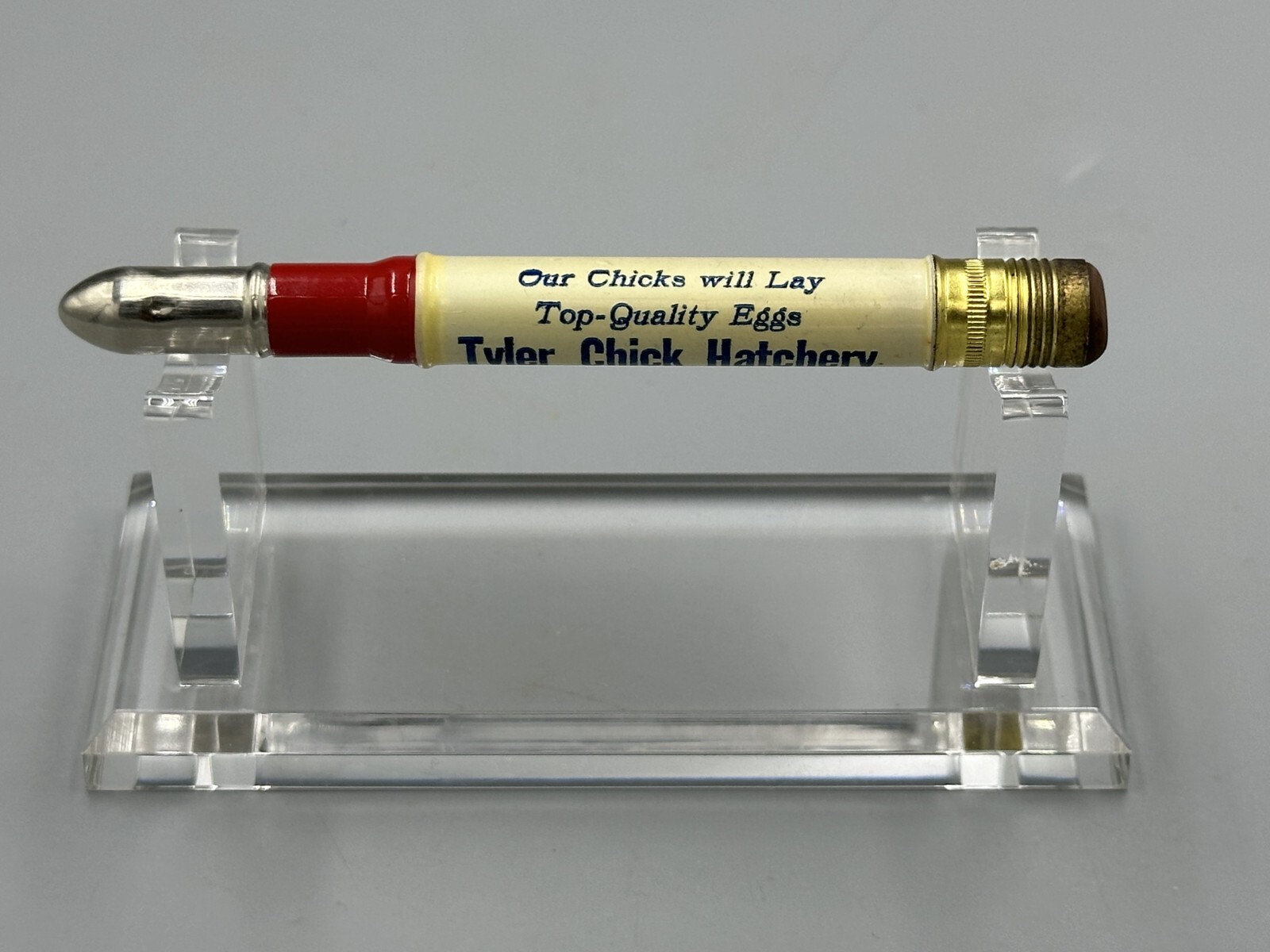Vintage BABY CHICKS Advertising BULLET PENCIL Minnesota TYLER & STARBUCK