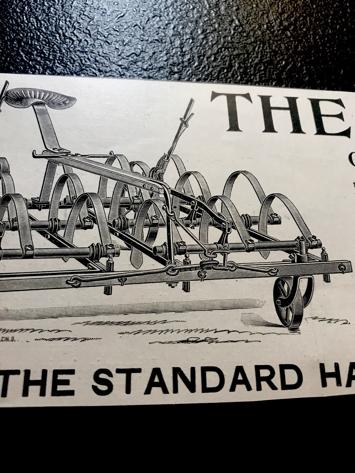 ORIGINAL 1897 Standard Harrow Co Farm Implement Advertising – Utica – New York