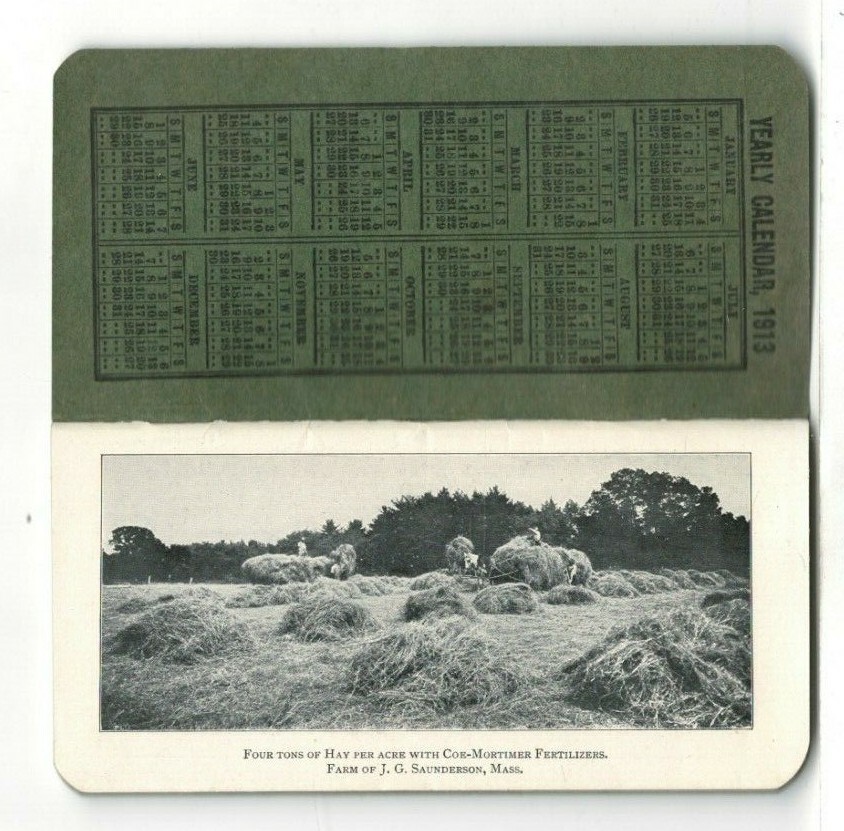 1913 Ad Booklet: Coe Mortimer Company, NY Fertilizers – 64 Pages – 5.5” x 2.7”
