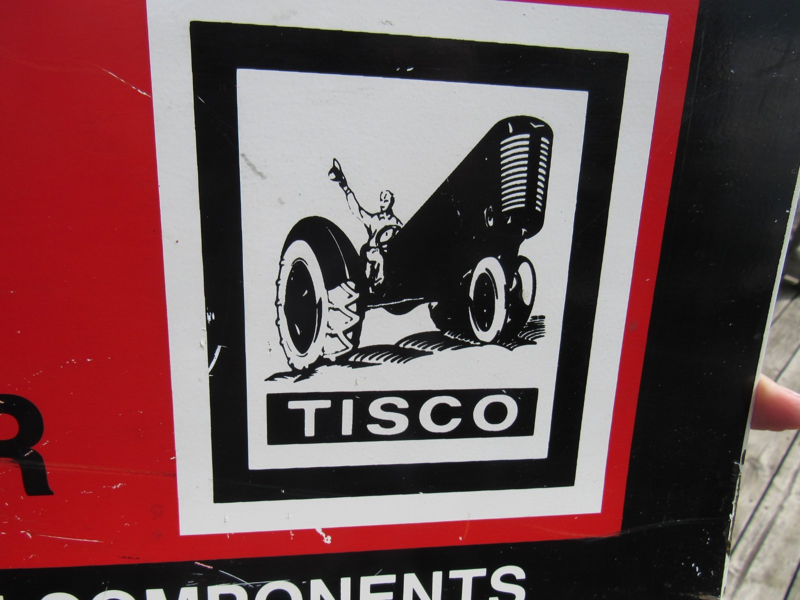 VINTAGE ORIGINAL 1940&rsquo;s 50&rsquo;s TISCO N SERIES TRACTOR PARTS SIGN DRIVE SHAFT
