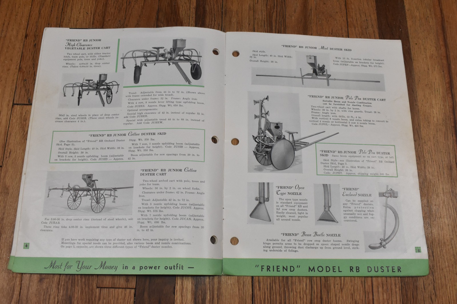 Vintage Reliable Friend Duster Farm Tractor Advertising Sales Brochure