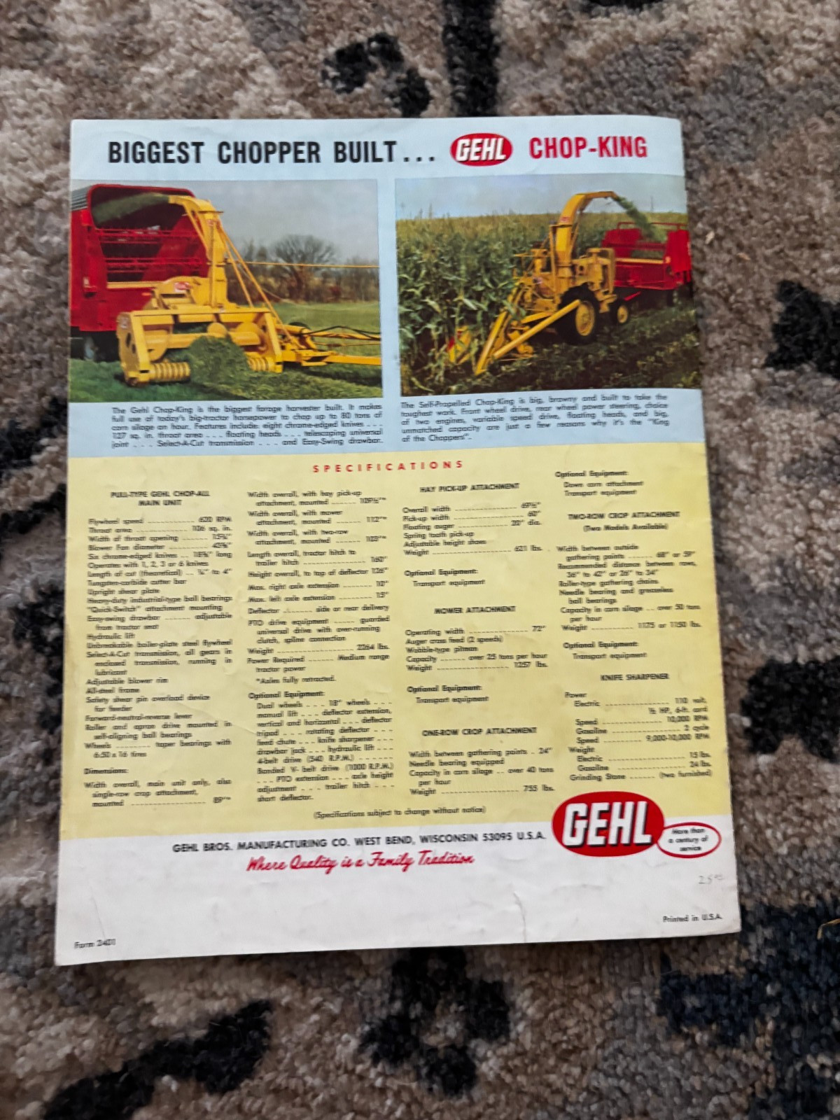 Gehl Forage Harvester Brochure DCPA26