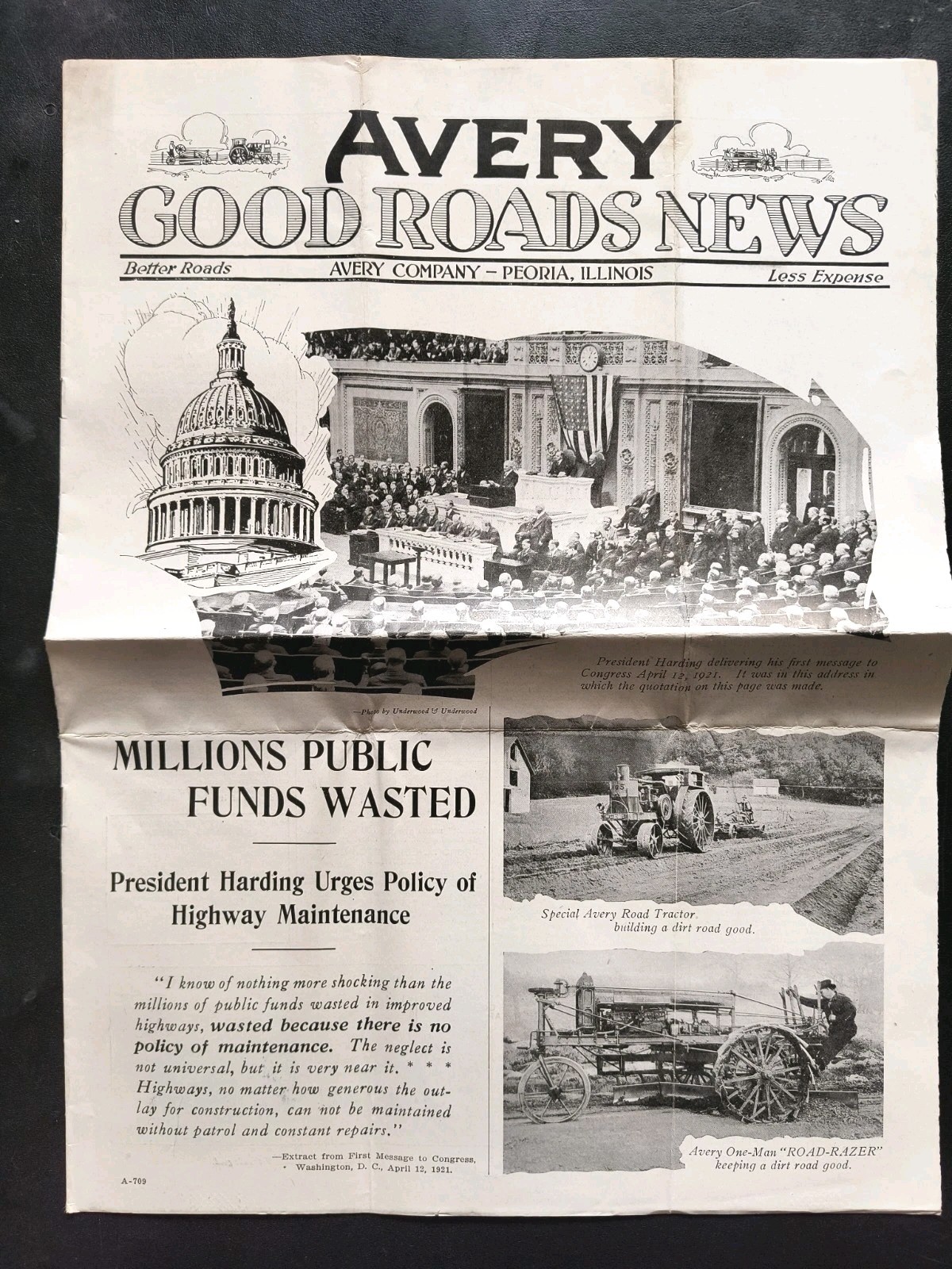 1921 BF Avery Dealer Advertising Brochure Print Advertising Company Letter Lot