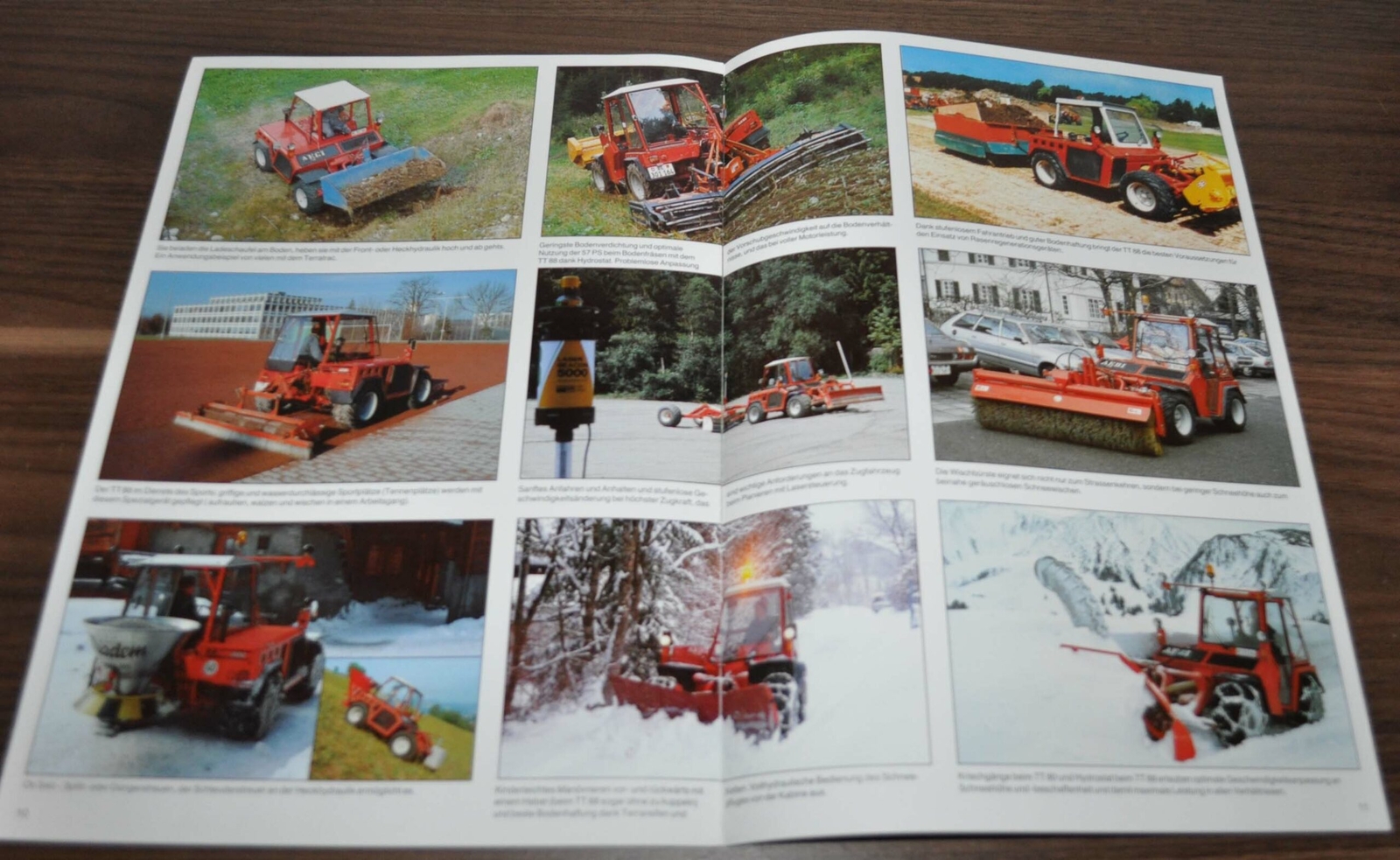 Aebi Terratrac Geratetrager Truck Agro Tractor Municipal Brochure Prospekt