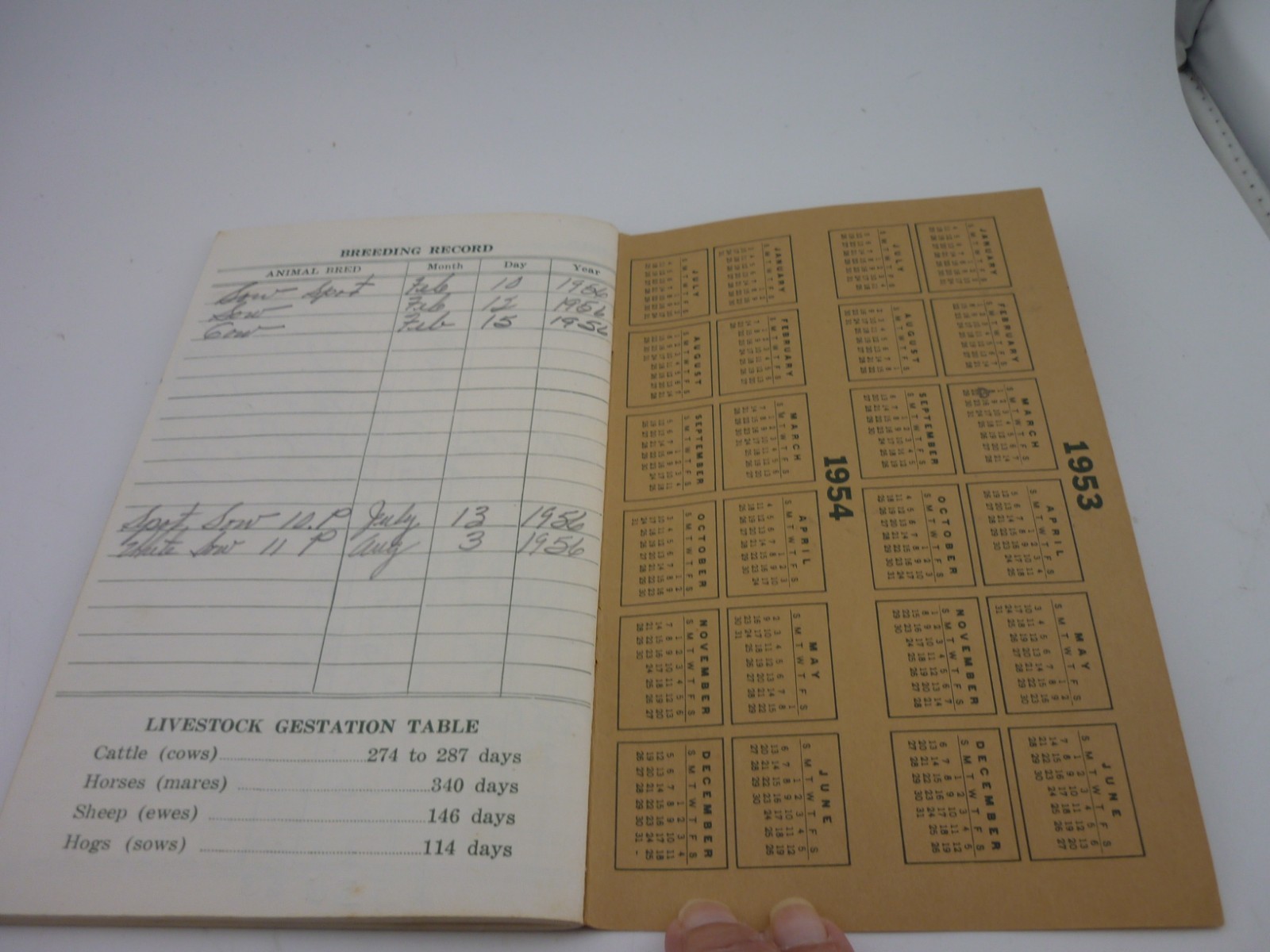 1953 Master Farmer Ledger Rain Hail Insurance Bureau Farm Record Book