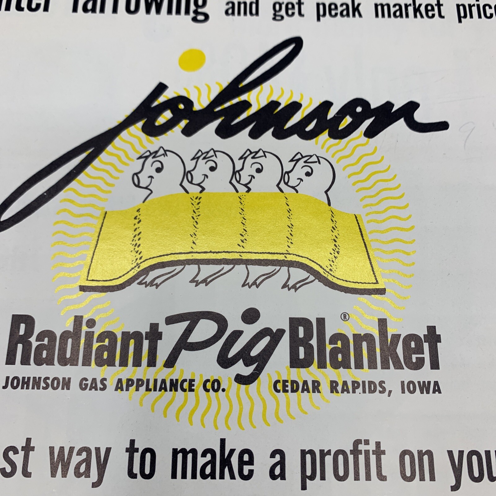 Pair 1961 Johnson Gas Appliance Brochure Pig Blanket & Water Warmer-Cedar Rapids