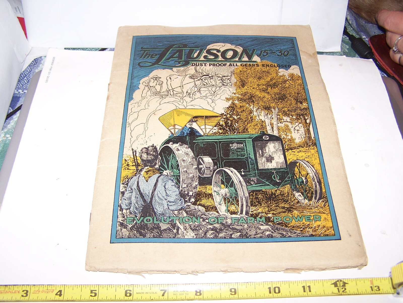 JOHN LAUSON 15-30 Farm Tractor Sales Catalog Hit Miss Engine Steam Motor Oiler