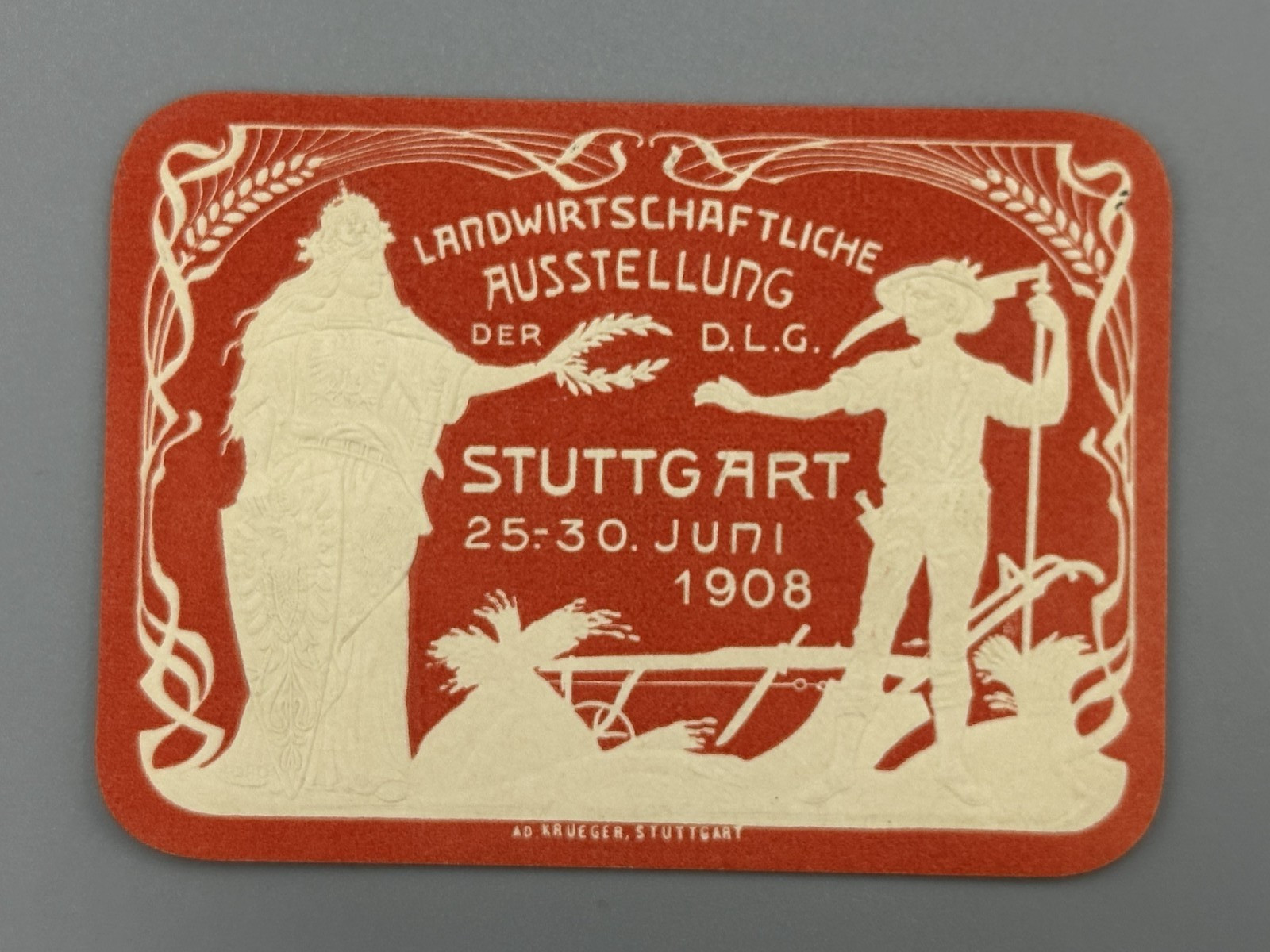 1902 MANNHEIM Germany FARM EXPO Agricultural Advertising POSTER STAMP Cinderella