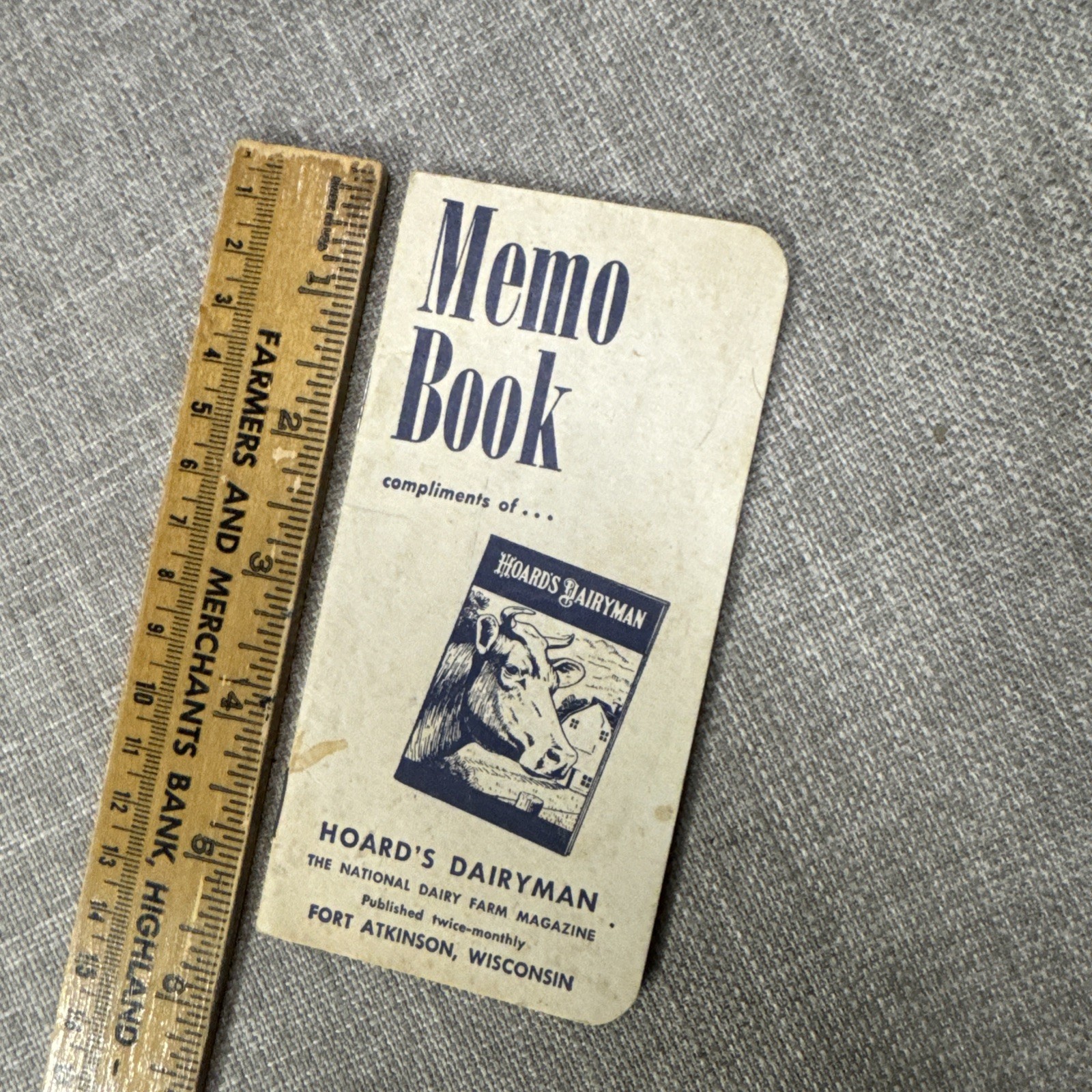 Vintage Agriculture Hoards Dairyman Memo Book Ft Atkinson Wisconsin 63 64 65 (f)