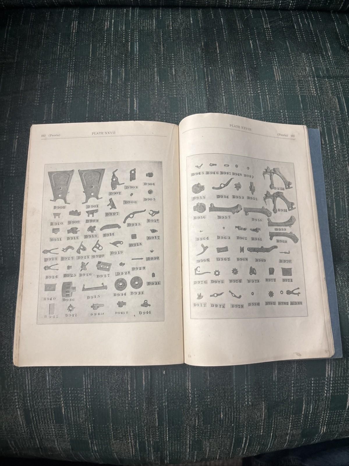 Vintage 1943 PEORIA Drill Seeder Co Farm Price List REPAIR CATALOG Illustrated