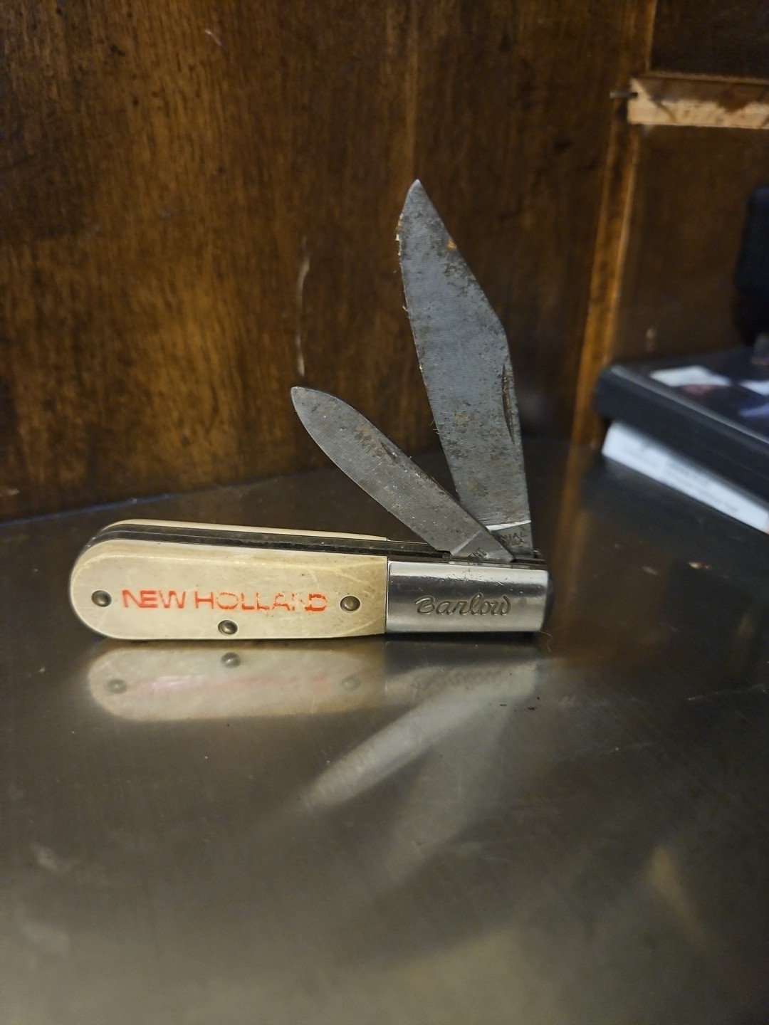 New Holland Machinery Advertising Pocket Knife Colonial Barlow Nice – K5