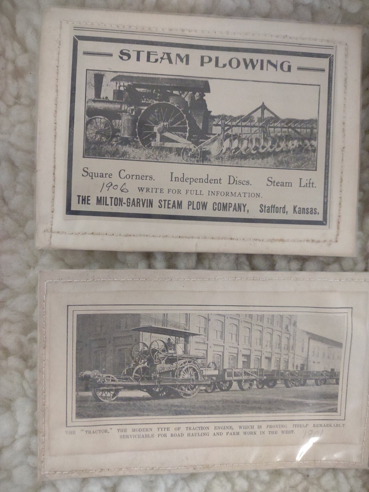 6-Early 1900s Farming Threshing Advertising clippings