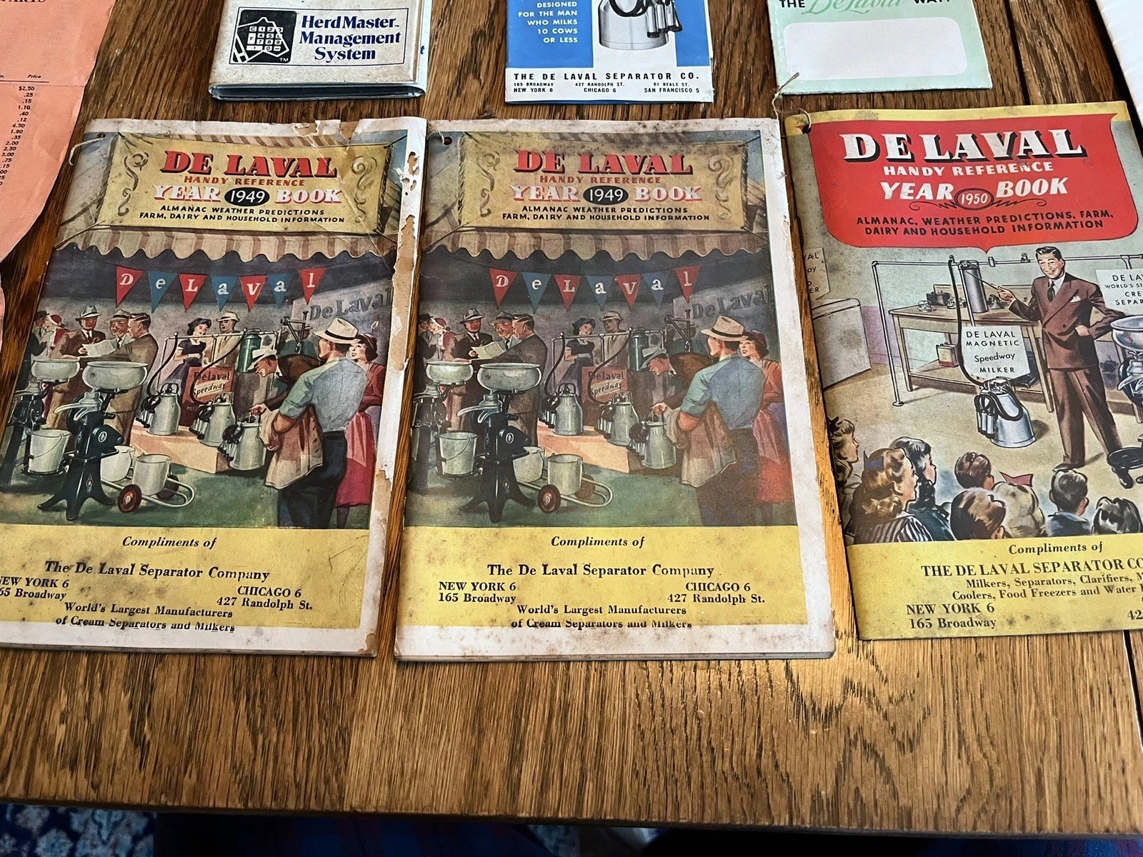 Vintage Delaval Advertising Ephemera Advertising Items Inc. 1949/50 Year Books