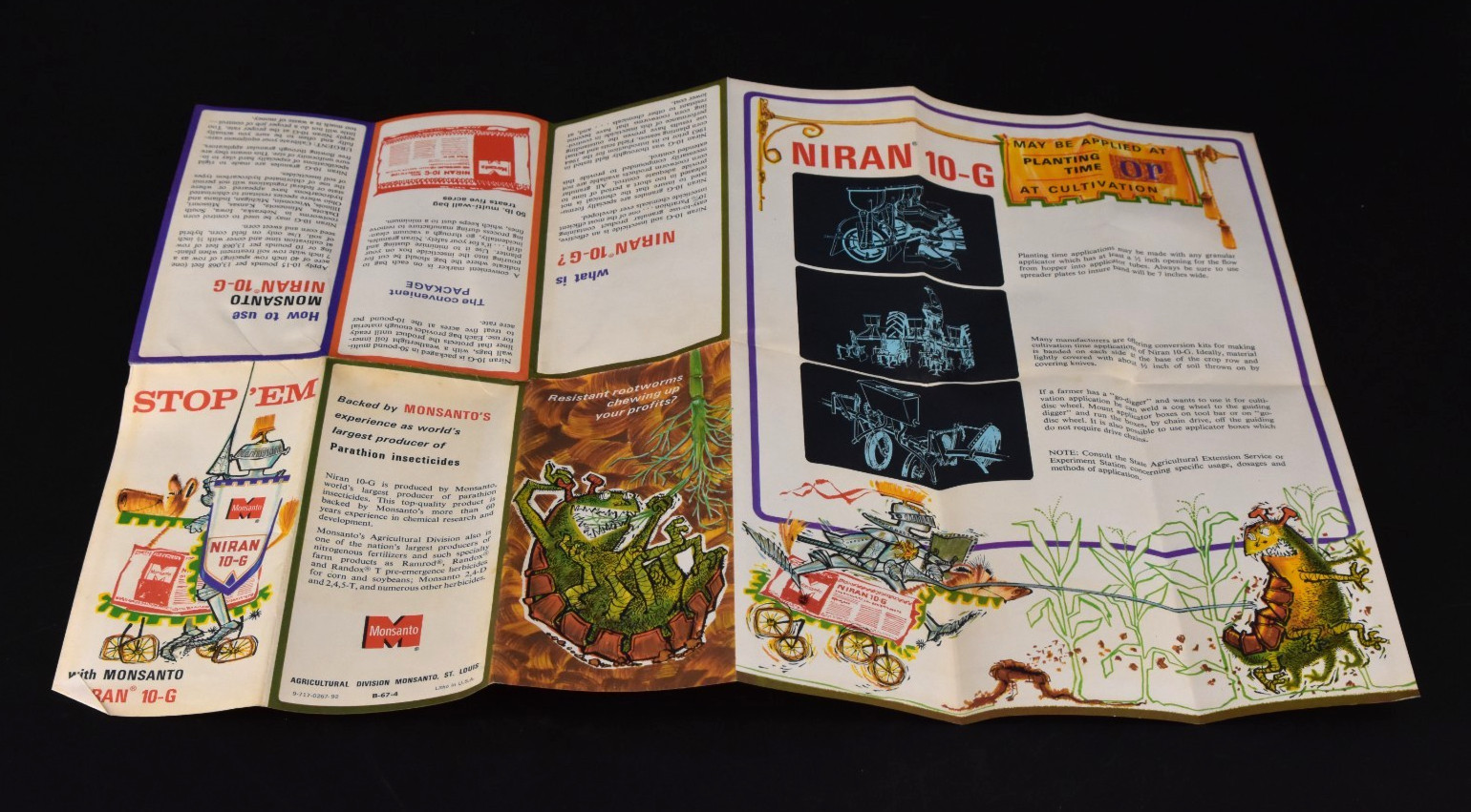 VTG Monsanto Ramrod Set of 3 Advertising Posters Brochures Farming Sorghum Corn