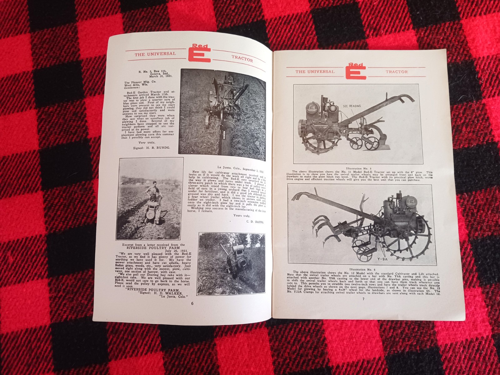 1932 Red-E Garden Tractor Catalog Farm Cultivator Page Brochure