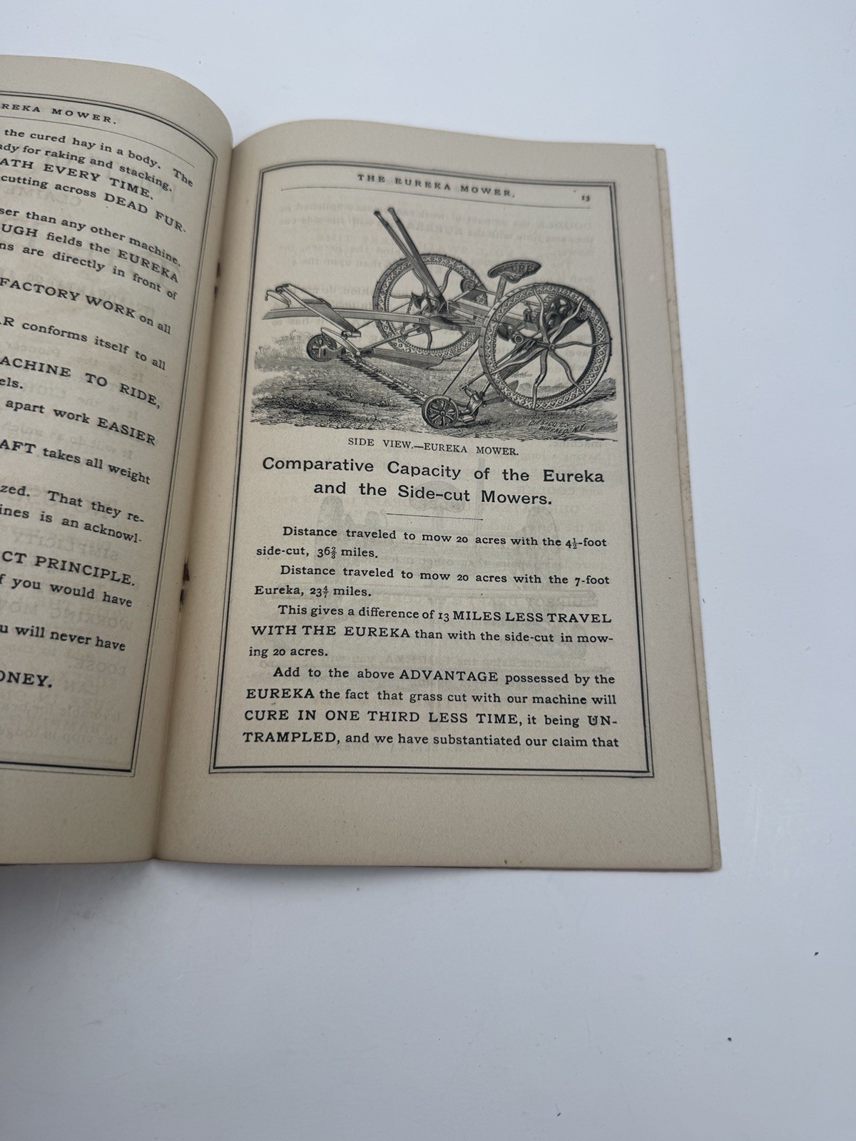 Vintage Eureka Mower Brochure 1889 RARE SHIPS FREE USA