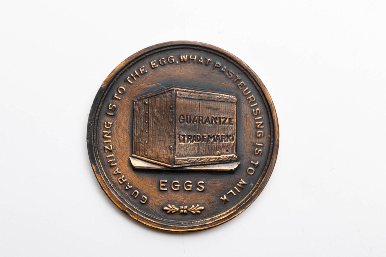 VTG Guaranty Egg Corp NJ Large Token Medallion Advertising