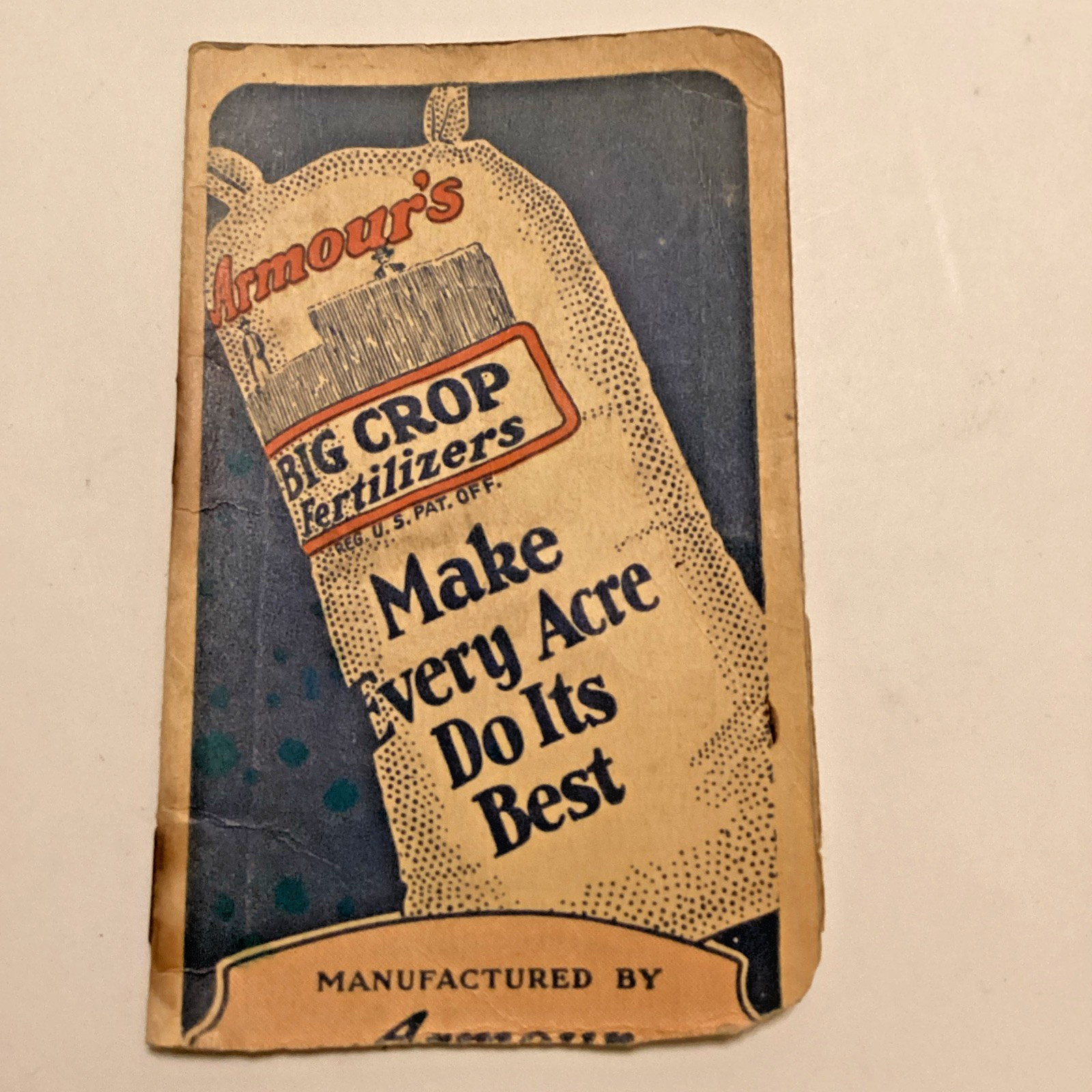 1933-34 ARMOUR FERTILIZER WORKS NOTEBOOK