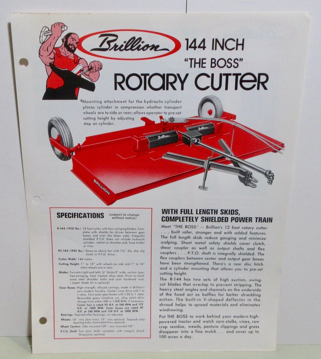 Brillion Iron Works Rotary Cutters & Flail Shredders Brochures