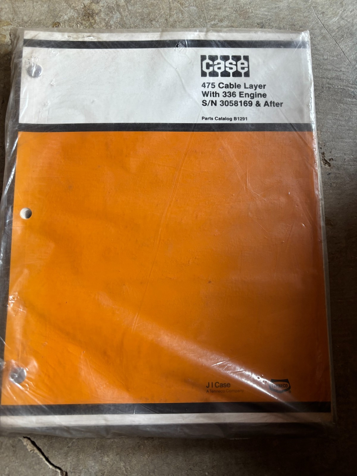Case Tractor 475 Cable Layer Parts Book Manual AMIL26