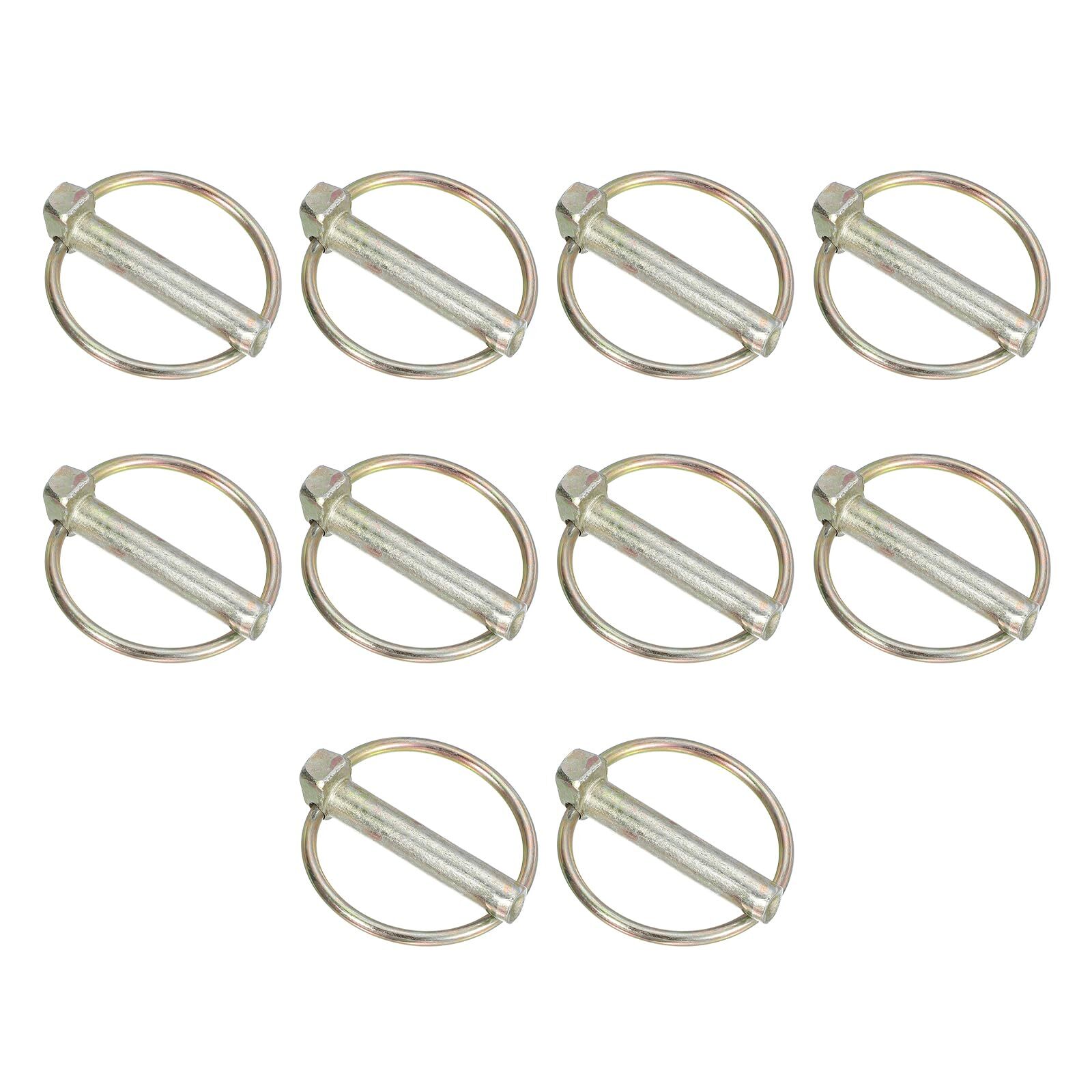 M10x50 mm Tractor Lynch Pin with Ring 10 Pcs Heavy Duty Assortment Kit Lock P…