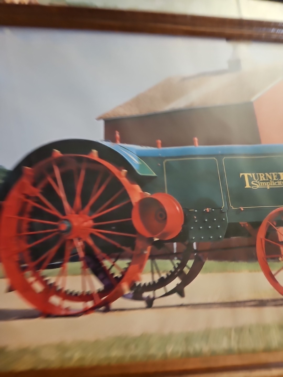 Framed Picture Of Vintage Turner Simplicity Tractor F1
