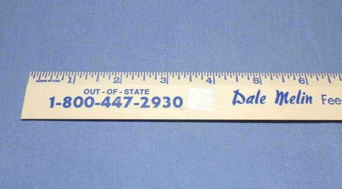 VTG Wood Ruler Advertisement Dale Melin Feeder Pig Sauk Centre MN Feed Farming
