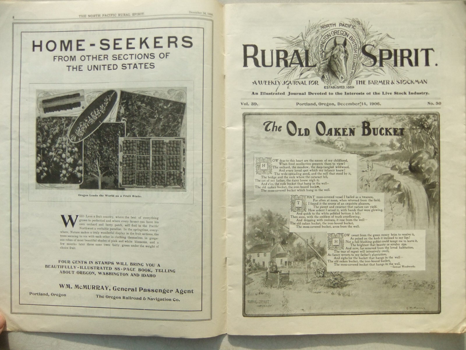 1906 The North Pacific Rural Spirit Journal Portland OR for Farmers & Stockmen