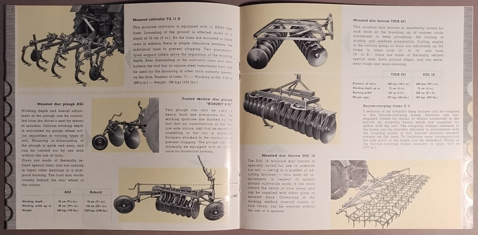 1953 Hanomag Combitrac Tractor R24 Catalog Brochure Original B5-44