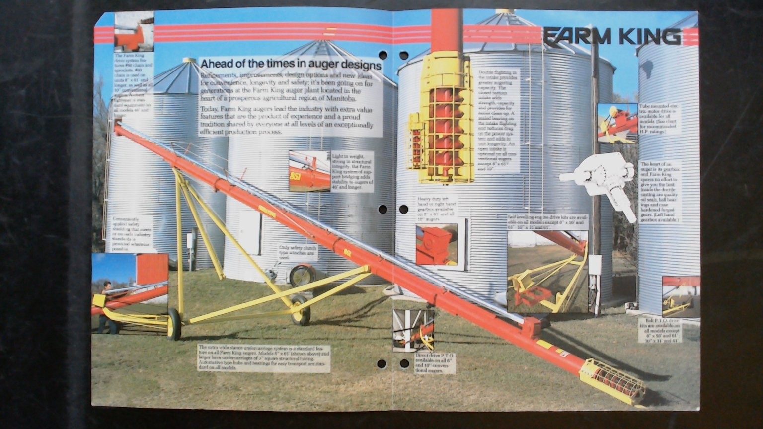 Farm King Grain Augers Brochure 7&Prime;, 8&Prime; & 10&Prime; Vintage Agricultural