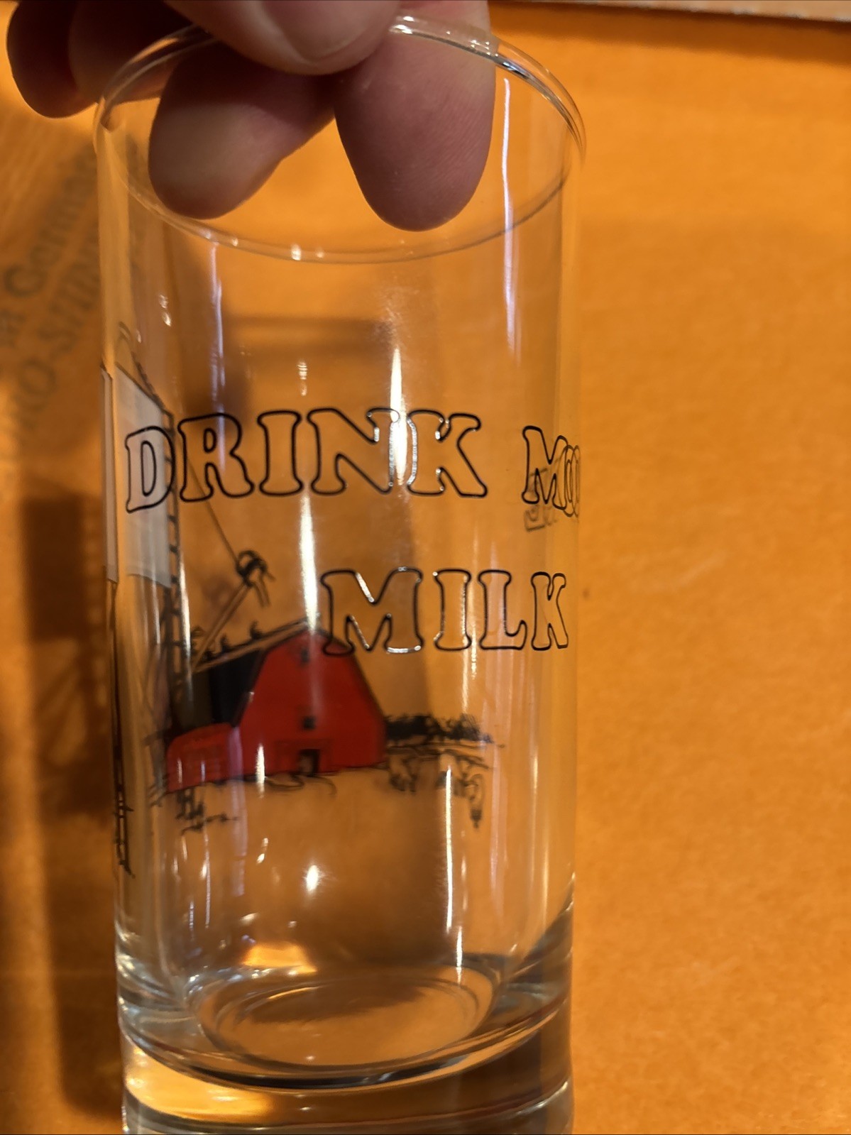 Vintage “Midland Coop” – “Drink More Milk” Advertising Drinking Glass Tumbler