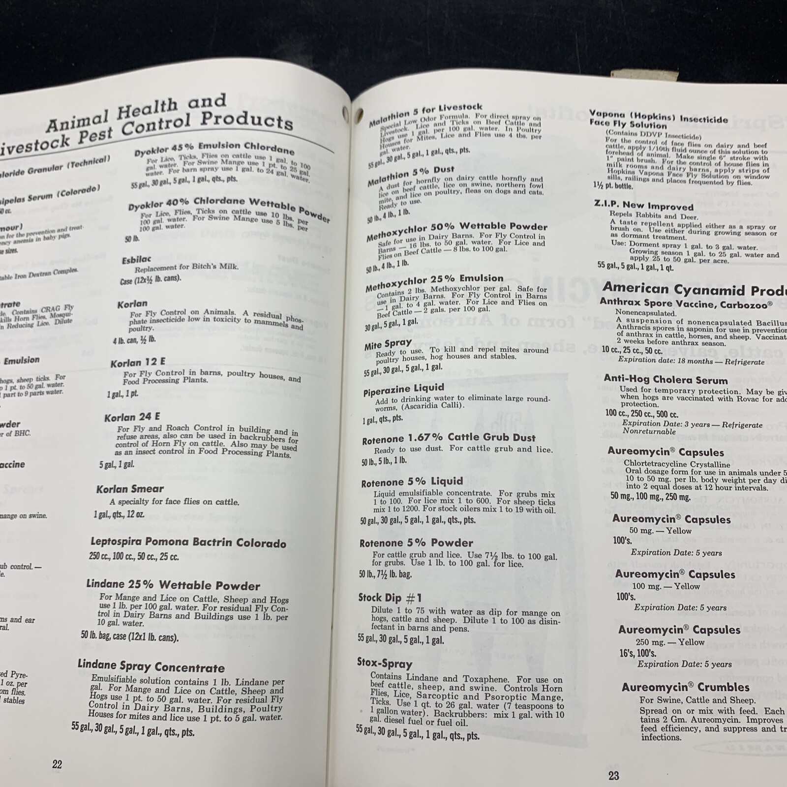 Lot 1961 Miller Chemical Co Dealer Catalog & Price List-Home/Farm/Livestock