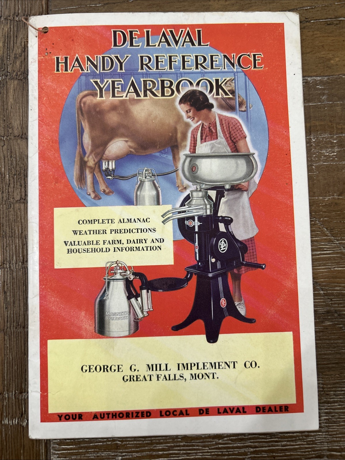 De Laval Handy Reference Yearbook 1941 George G Mill Implement Co. Montana.