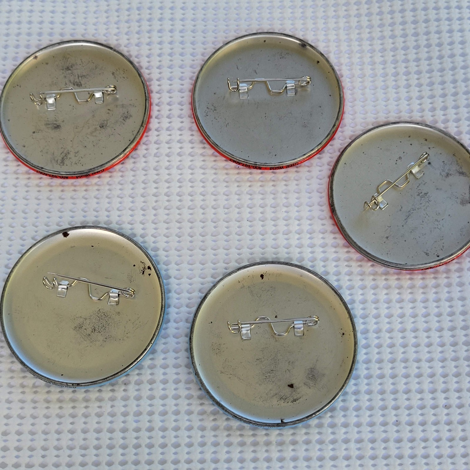 Ageless Iron Good Year Tractor 1995 Round Metal Advertising Buttons lot of 5
