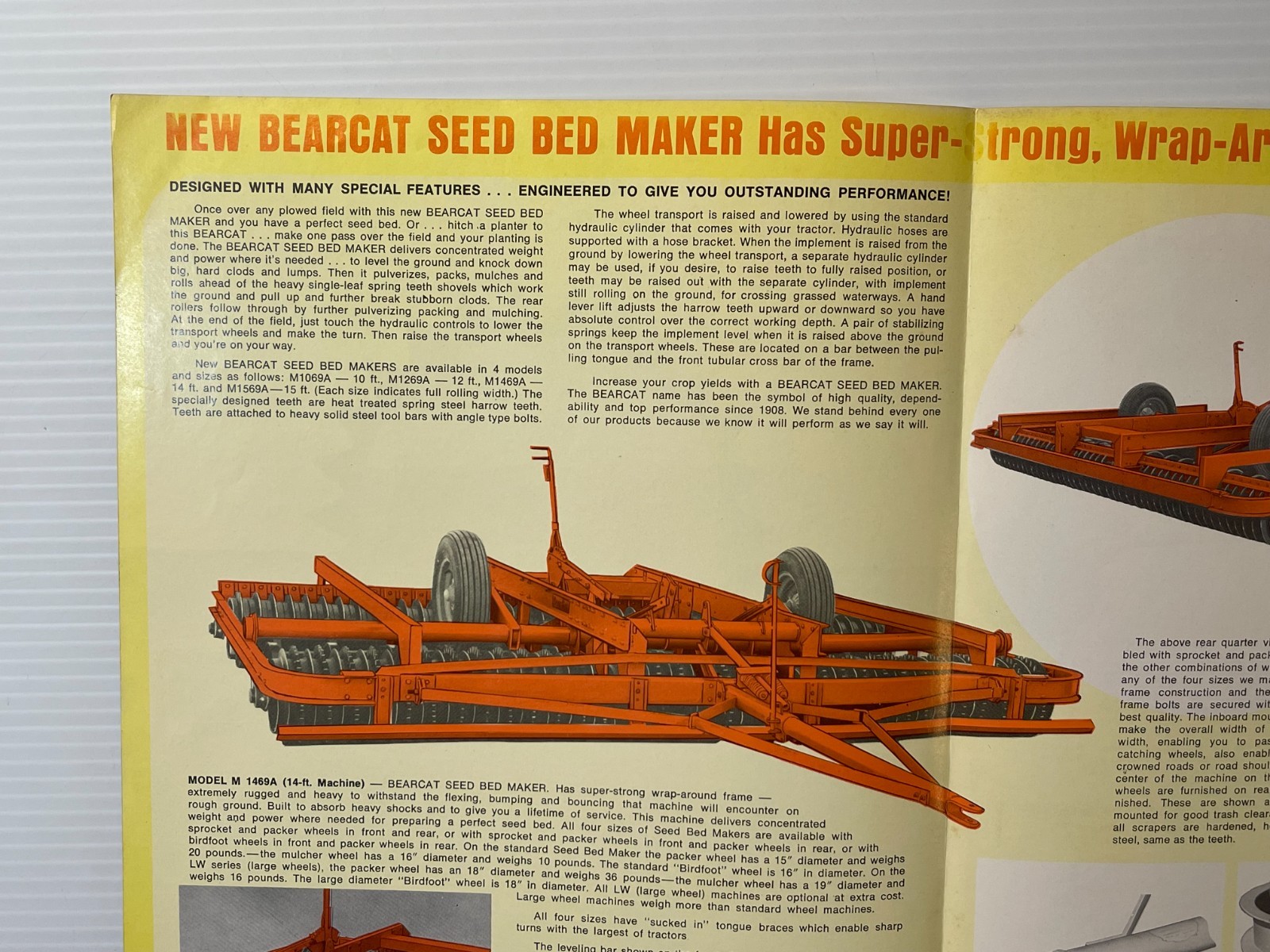 1970 Bear Cat Seed Bed Maker – Original Dealer Sales Brochure (Dated 7 / 1970)