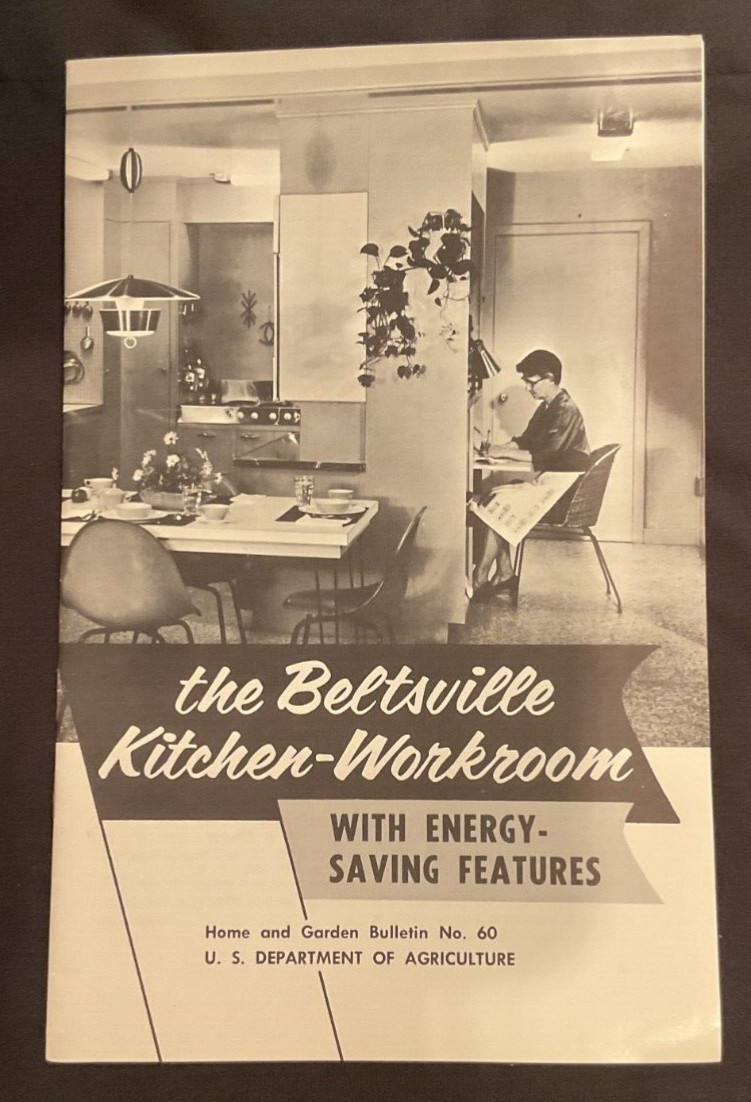 Rare 1958 THE BELTSVILLE KITCHEN-WORKROOM