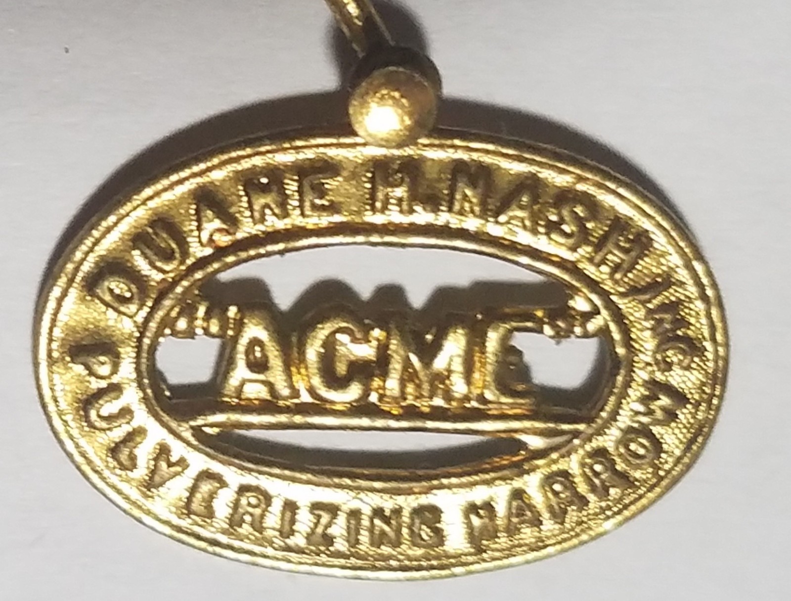 Duane H. Nash Inc, Acme Pulverizing Harrow Stickpin,, Vintage Advertising