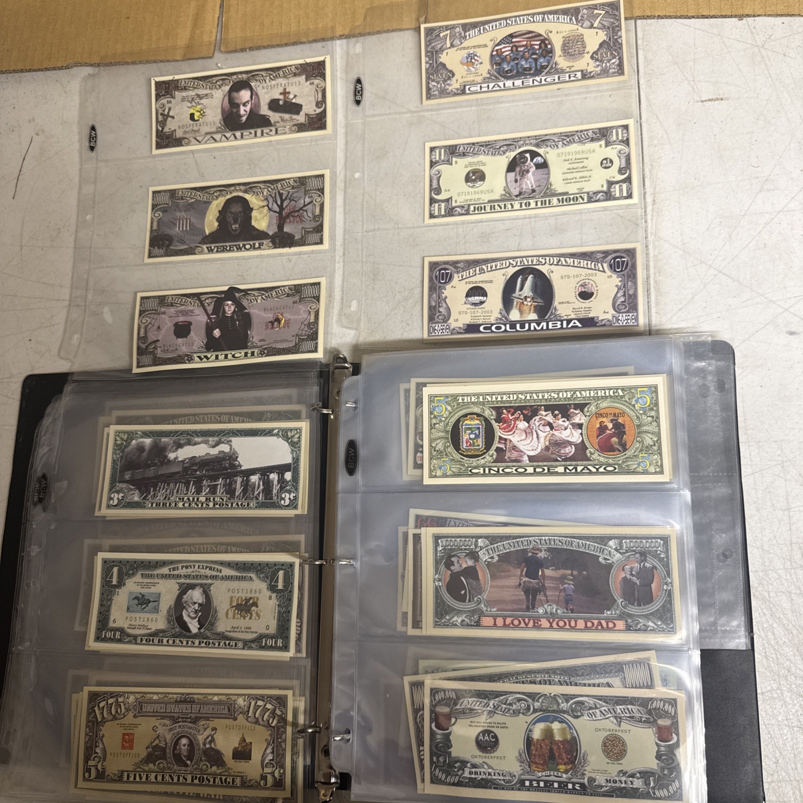 Huge Collection of 200+ Million Dollar Bills Mixed Themes /