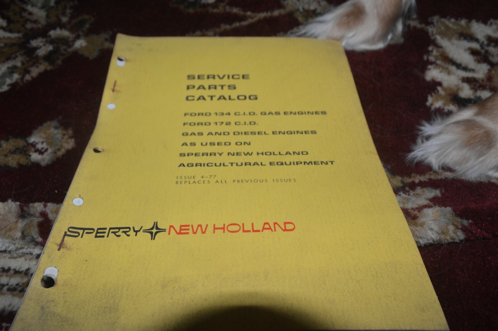 New Holland 134 172 C.I.D. Ford Engine Parts Book Manual BASE