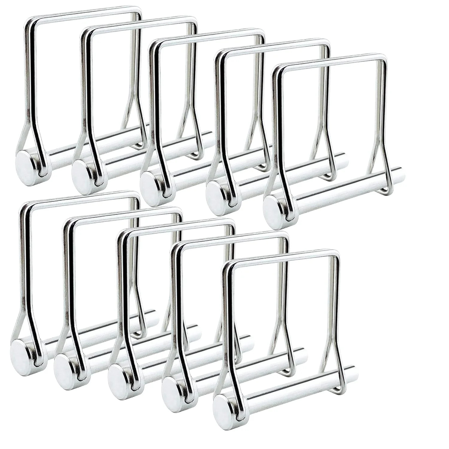10 PCS Square Pto Pin Shaft Locking Pin 1/4 pin Hitch pin Wire Lock Pin Safety C