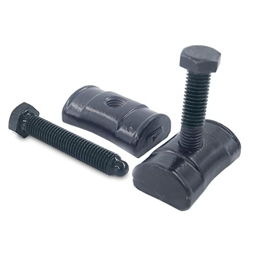 Full Thread, Set of 2 Torsion Bar Key Adjustment Block Nuts with Bolts for Chevy