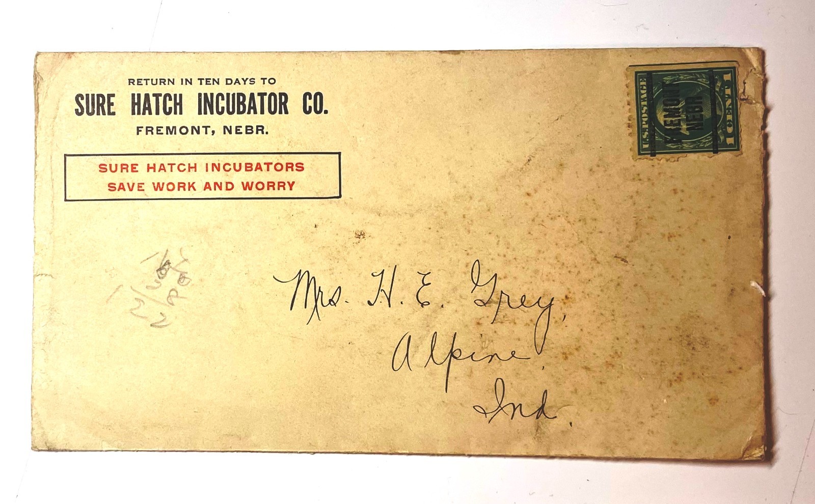 RARE COLLECTION 1920 OAK PARK POULTRY FARM DOCUMENTS + SURE HATCH INCUBATORS