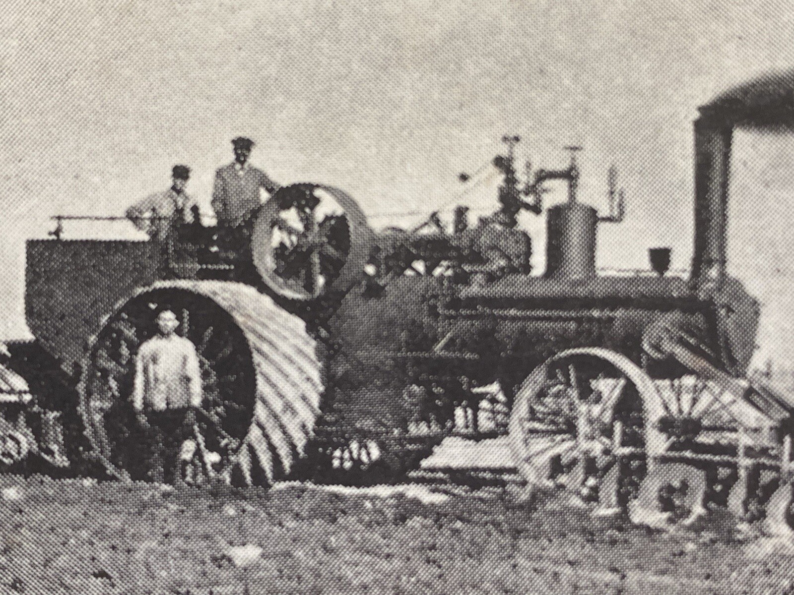 1912 « PLOWING BY STEAM IN FINNEY COUNTY-KANSAS » {STEAM TRACTOR ENGINE} POSTCARD!