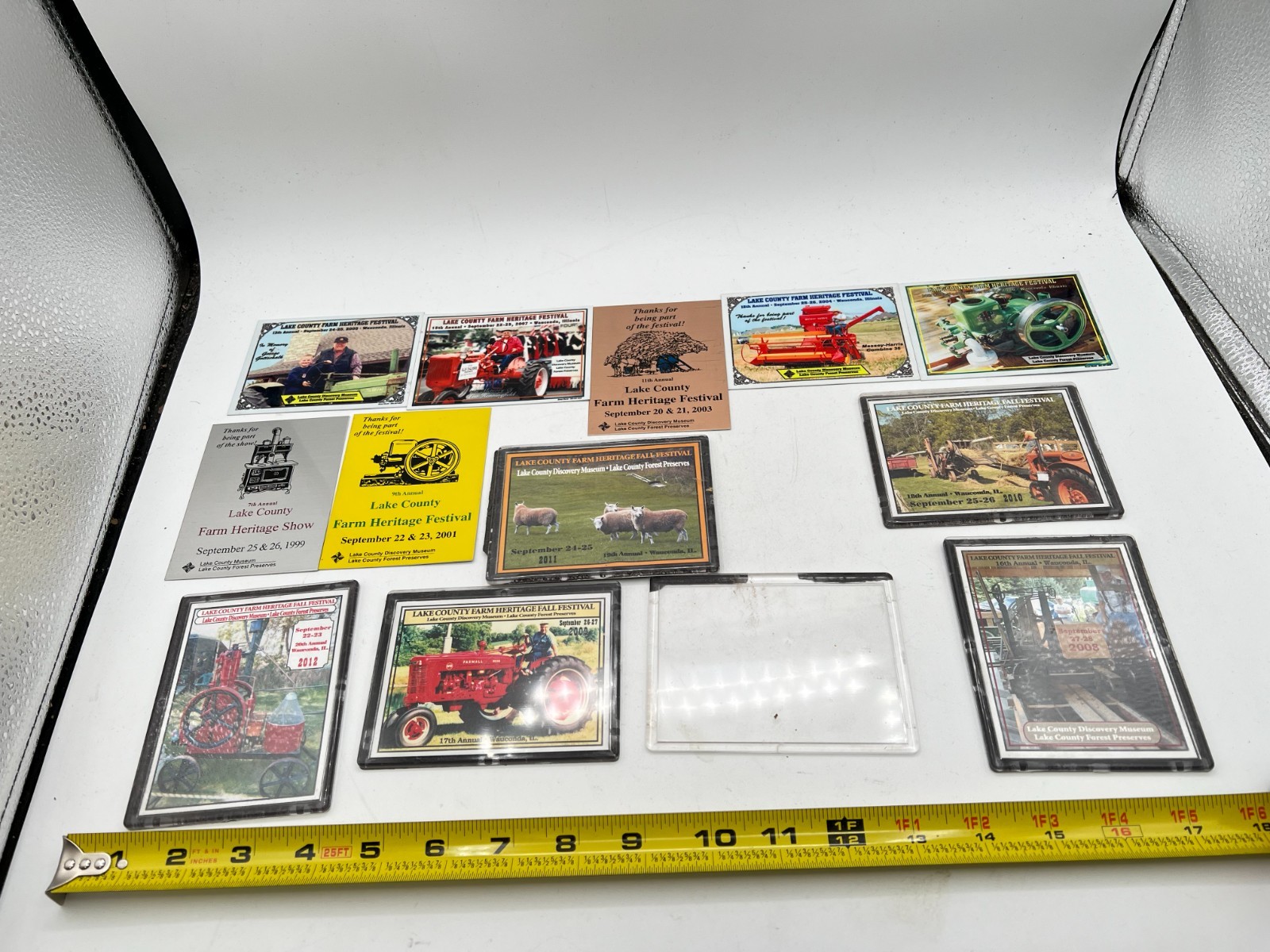 Lot Of 26 2000&rsquo;s Wisconsin & IL Tractor Steam Farm Show Metal Plaques / Plates
