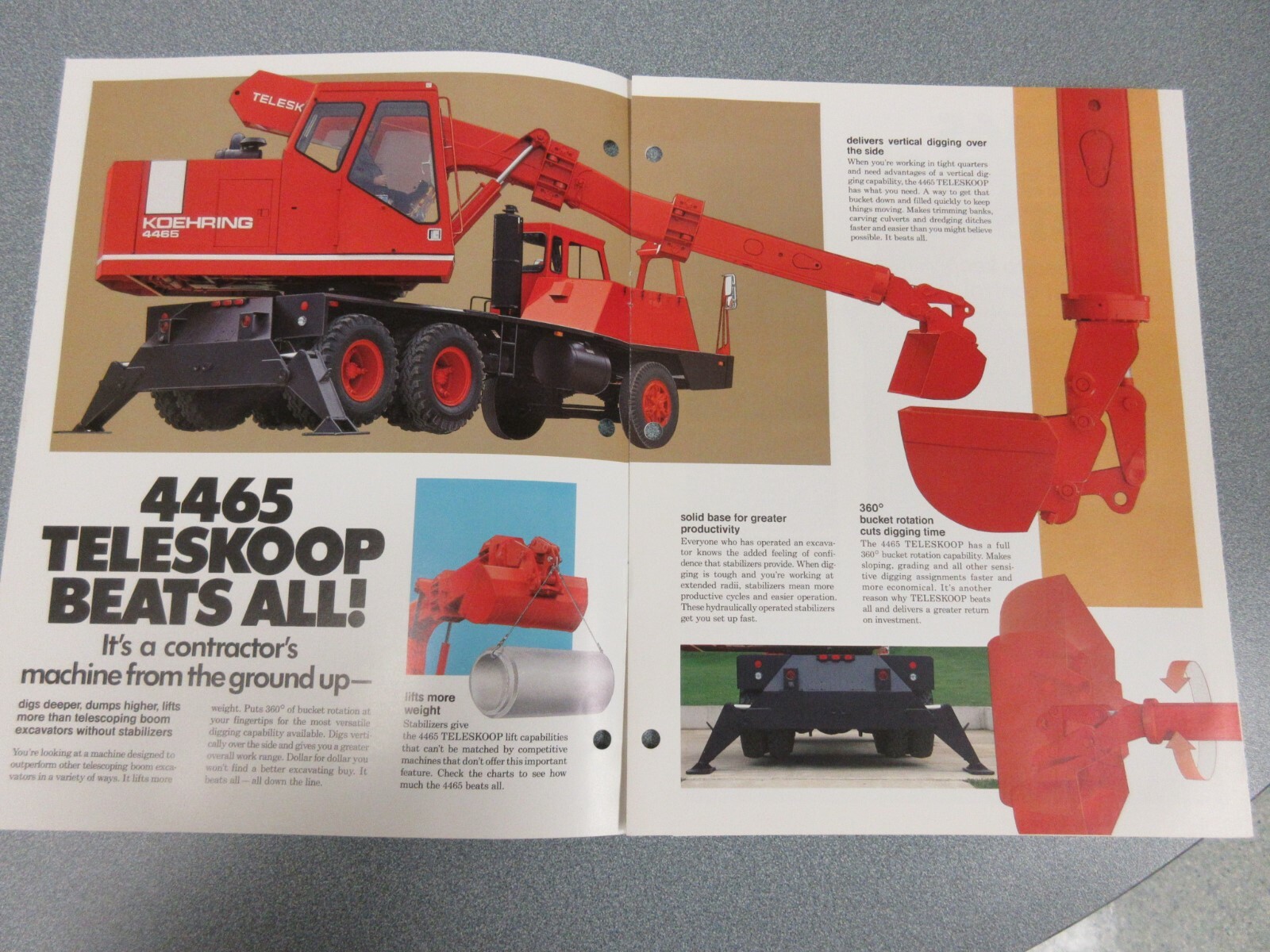 Koehring 4465 Excavator Sales Brochure 10 Page