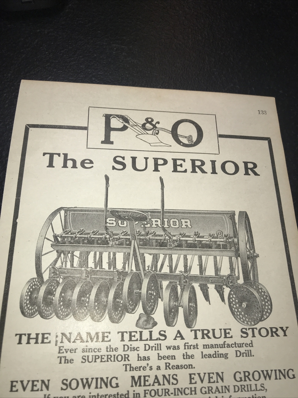 1916 Parlin & Orendorff P&O Superior Farm Advertising – Springfield – Ohio