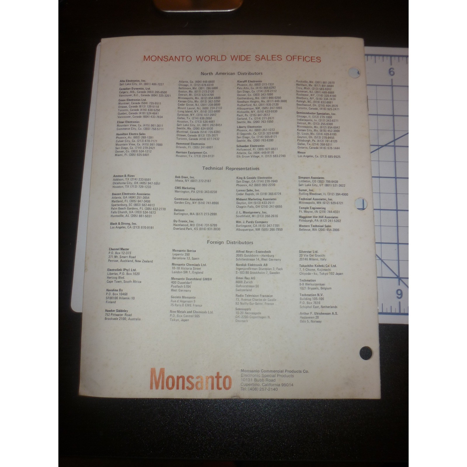 Vintage 1973 Monsanto Solid State Optoelectronics LED Display Tech Catalog