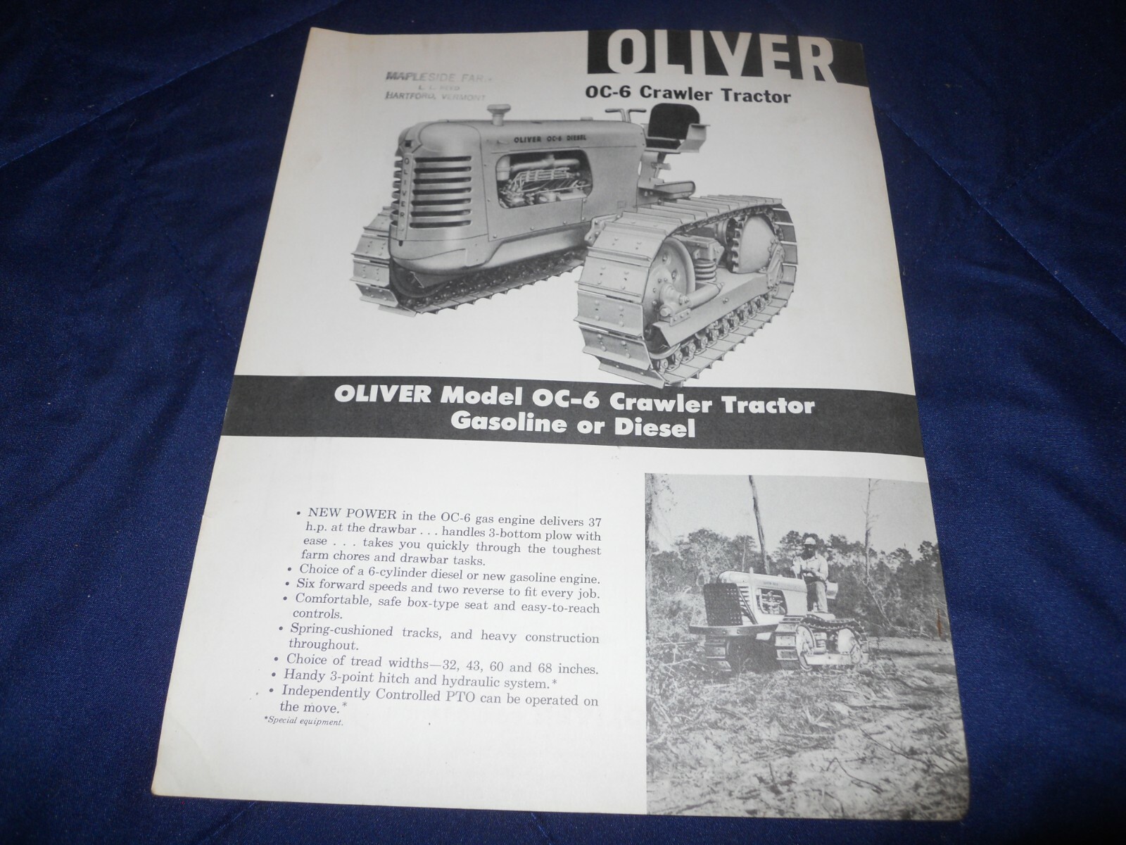 Original Dealer Sales Flyer w/ Specs – Oliver OC-6 Crawler Tractor