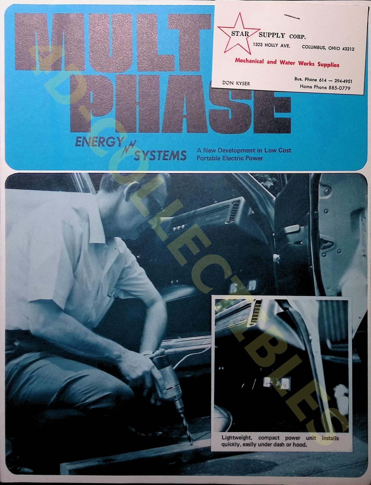 Vintage Farm Brochure Multi-Phase Energy Systems 1960s