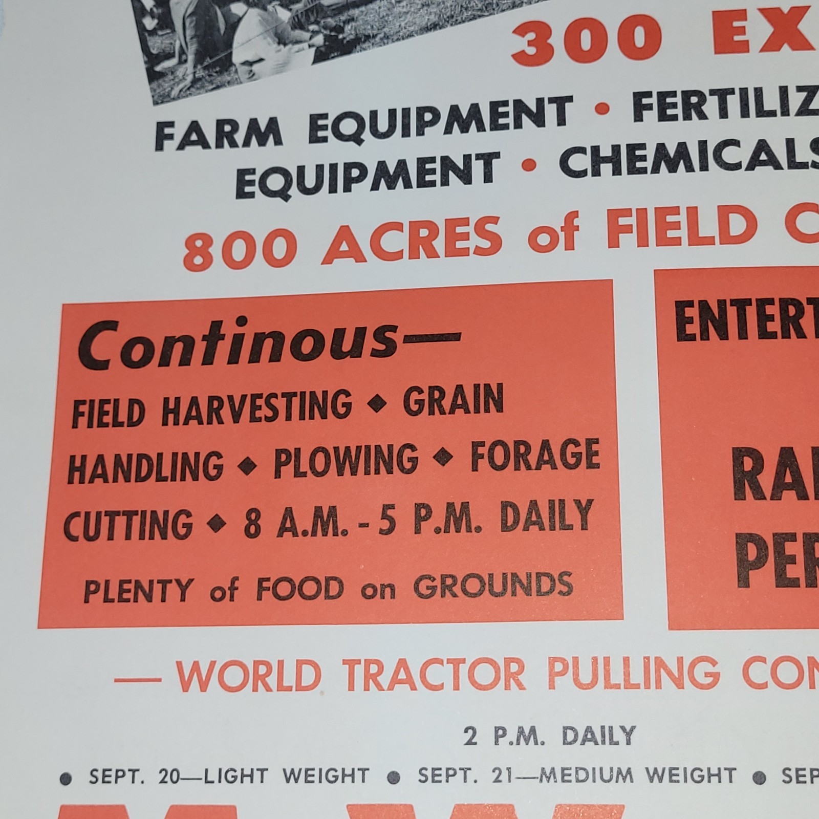 RARE 1968 Farm Power 14 Annual Show Gettinger Farms Sullivan IN. Poster